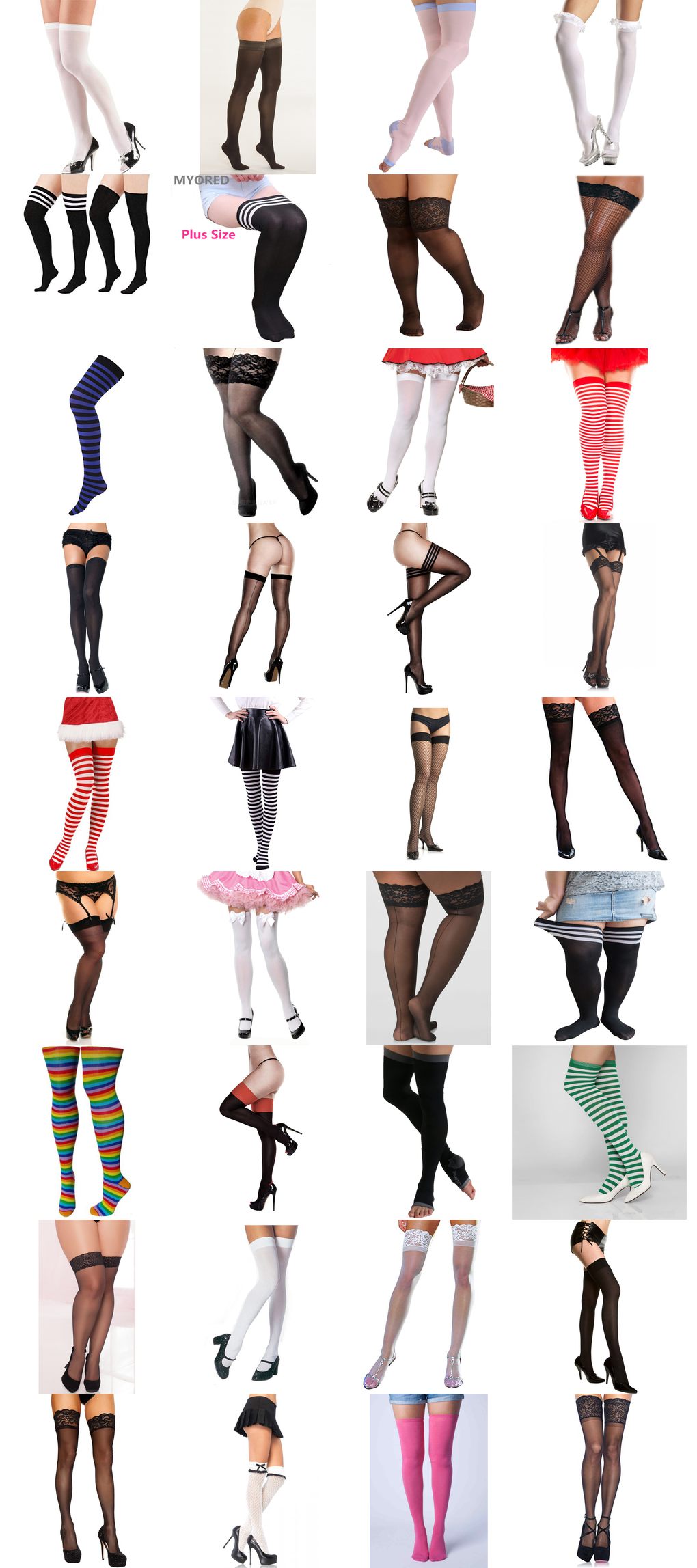 thigh high socks plus size